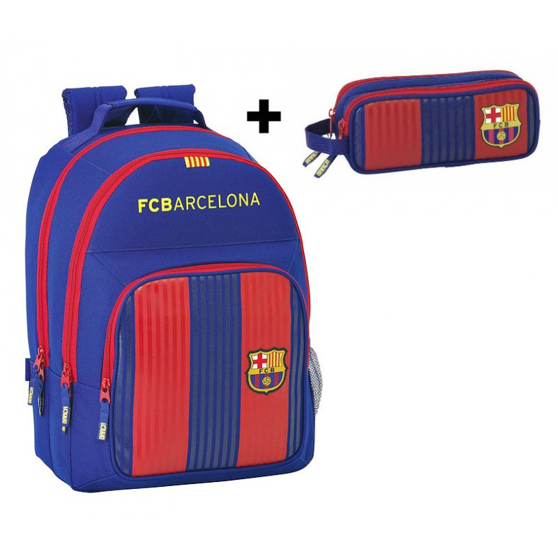 F.C. Barcelona Mochila Doble Cuerpo Futbol Barcelona FC Estuche