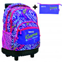mochila carro incorporado para niña + estuche
